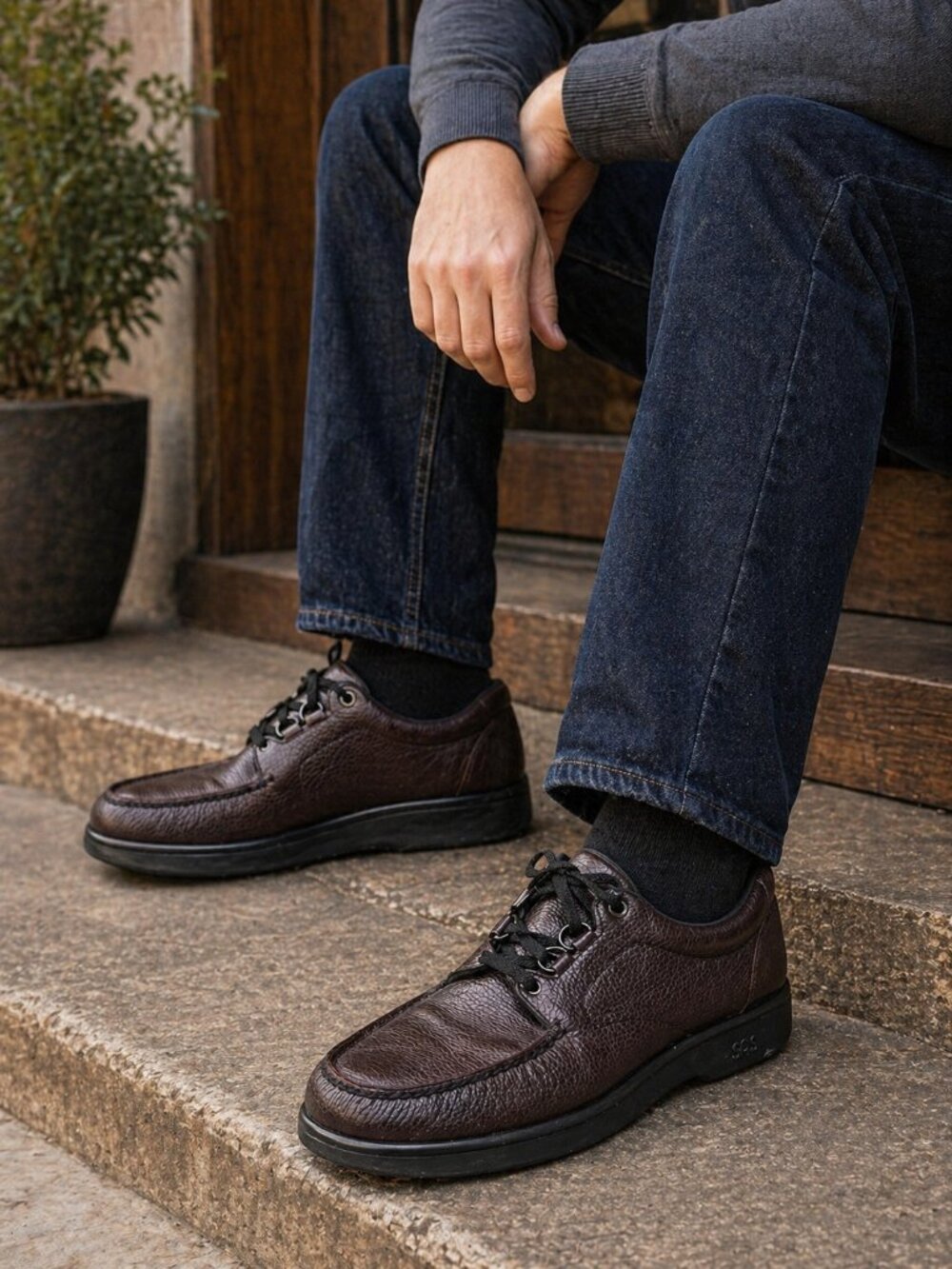 SAS Men's 'Bout Time walking shoes cordovan leather 13